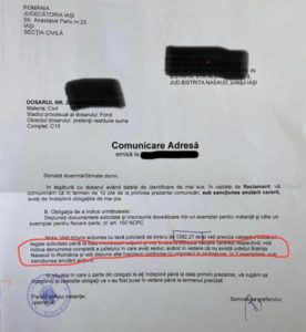 Un judecător din Iași îi transmite unui reclamant că „nu există județul Bistrița Nasaud în România”